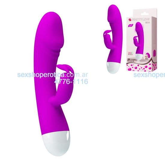 Vibrador 2 motores con estimulador de clitoris recarga USB